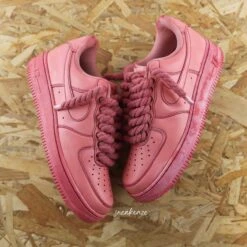 Red Rope Laces - Air Force 1 Custom -Sneakers Boutique 5L4A0096 2copie
