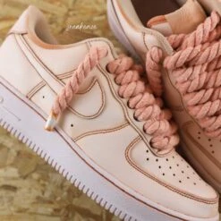 Orange Rope Laces - Air Force 1 Custom -Sneakers Boutique 5L4A0102 2copie