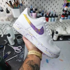 Splash Lakers - Air Force 1 Custom -Sneakers Boutique 5L4A0398 19ab389e f72e 462b bd26 b097ec49a174
