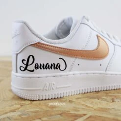 Prénom Métallisé Bronze - Air Force 1 Custom -Sneakers Boutique 5L4A0496copieAllessa