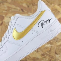 Prénom Métallisé Doré - Air Force 1 Custom -Sneakers Boutique 5L4A0562copie2photographe