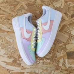 White Pastel - Air Force 1 Custom -Sneakers Boutique 5L4A0620copie