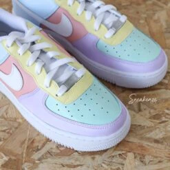 White Pastel - Air Force 1 Custom -Sneakers Boutique 5L4A0621copie