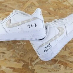 Beige Et Initiales - Air Force 1 Custom 10 Beige Et Initiales - Air Force 1 Custom -Sneakers Boutique 5L4A0758copie