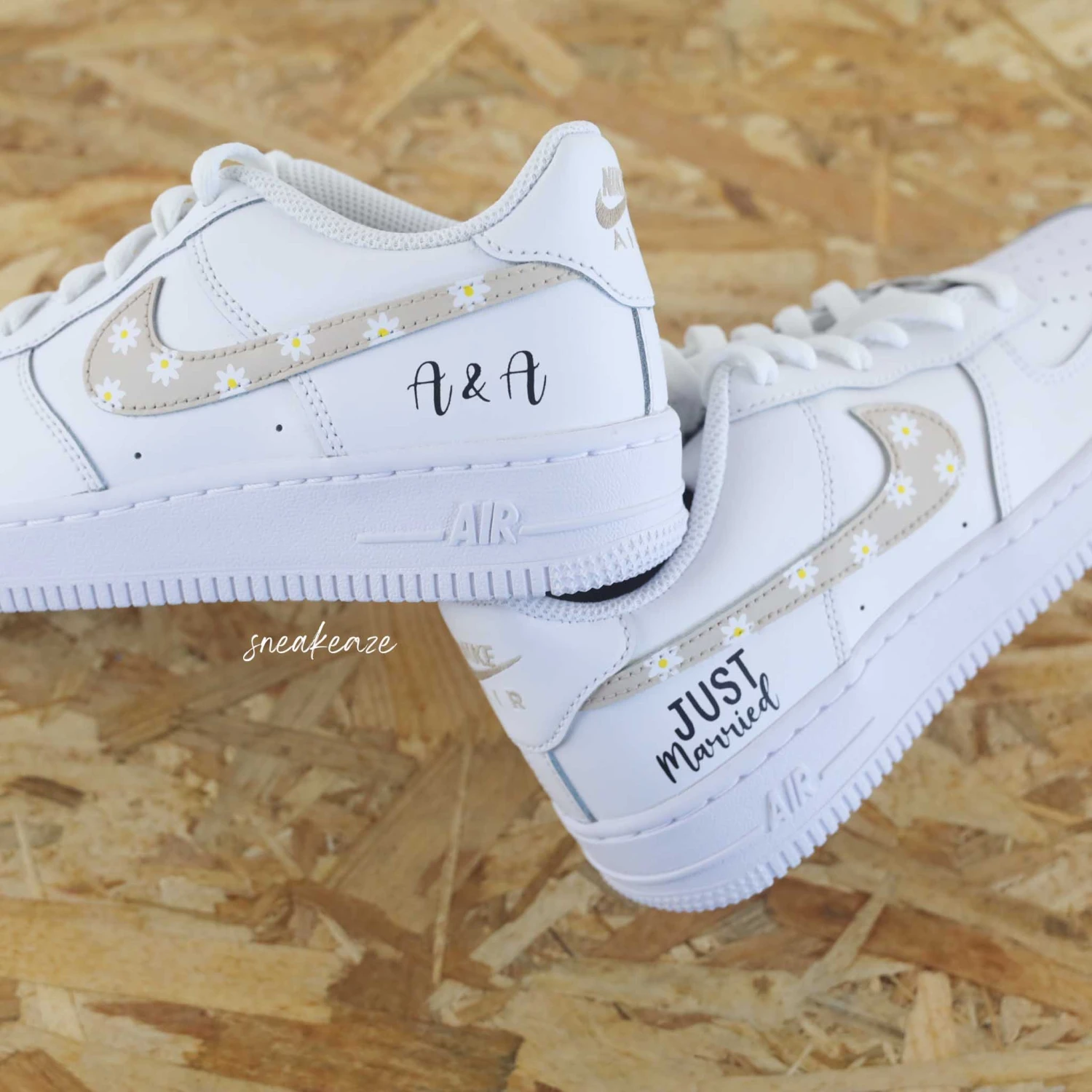 Beige Et Initiales - Air Force 1 Custom 6 Beige Et Initiales - Air Force 1 Custom - Image 4