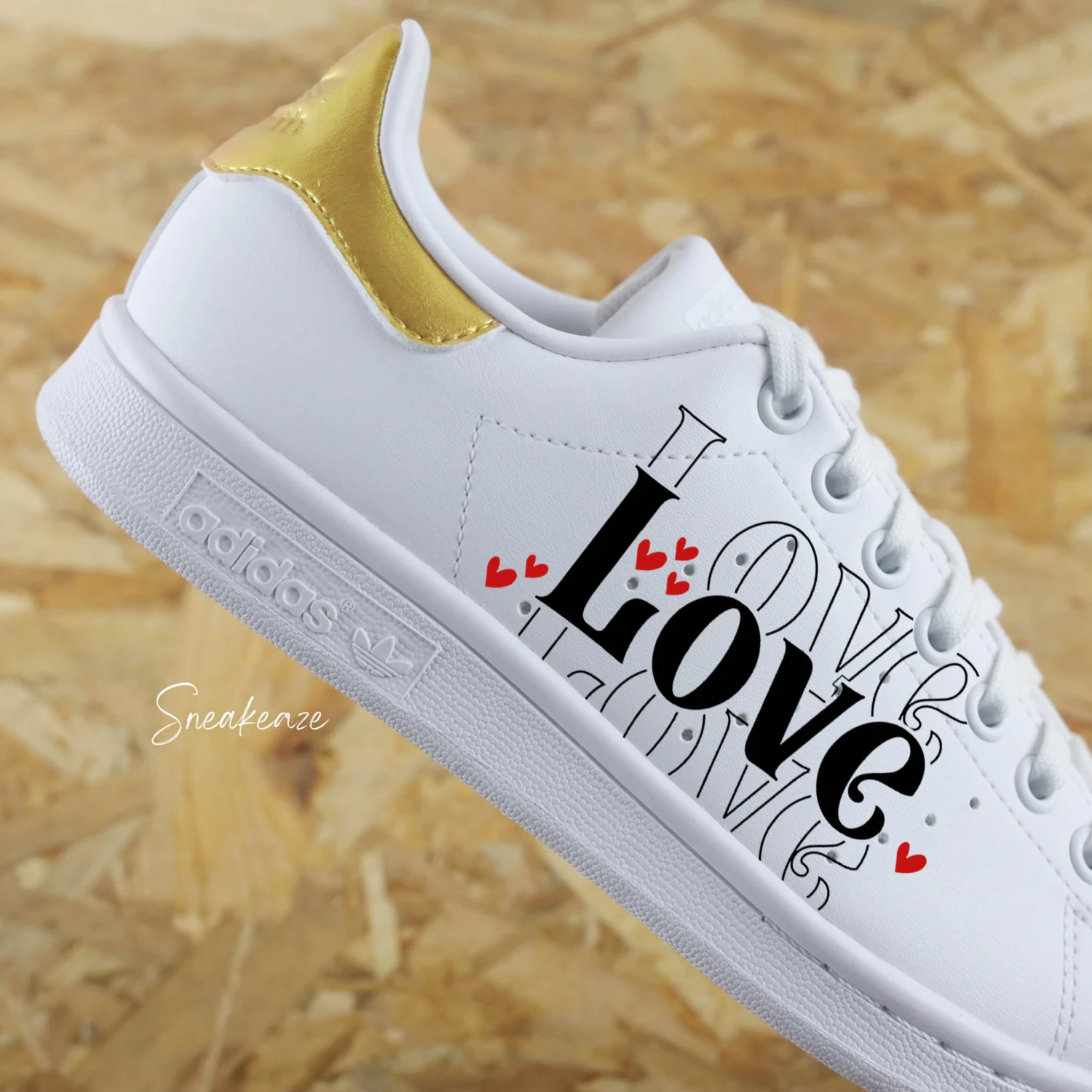 Love (couleur Au Choix)- Stan Smith Custom Mariage 4 Love (couleur Au Choix)- Stan Smith Custom Mariage - Image 2