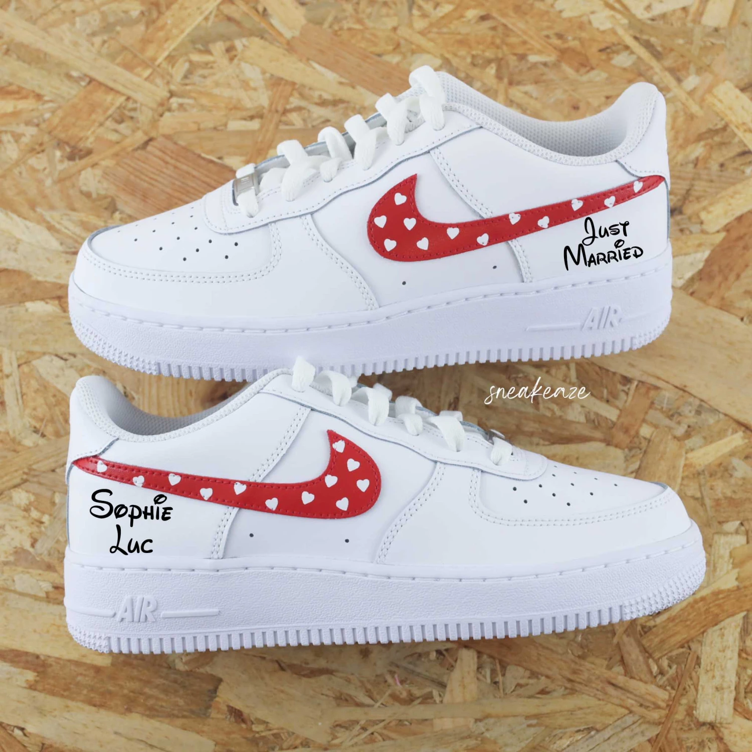 Coeur Swoosh (typographie à Choisir) - Air Force 1 Custom 5 Coeur Swoosh (typographie à Choisir) - Air Force 1 Custom - Image 3