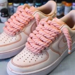 Orange Rope Laces - Air Force 1 Custom -Sneakers Boutique 5L4A1300