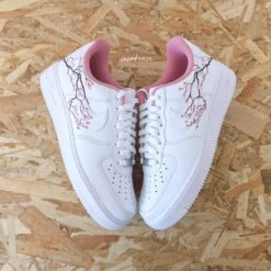 Sakura & Toile (couleur Au Choix) - Air Force 1 Custom -Sneakers Boutique 5L4A1351copie