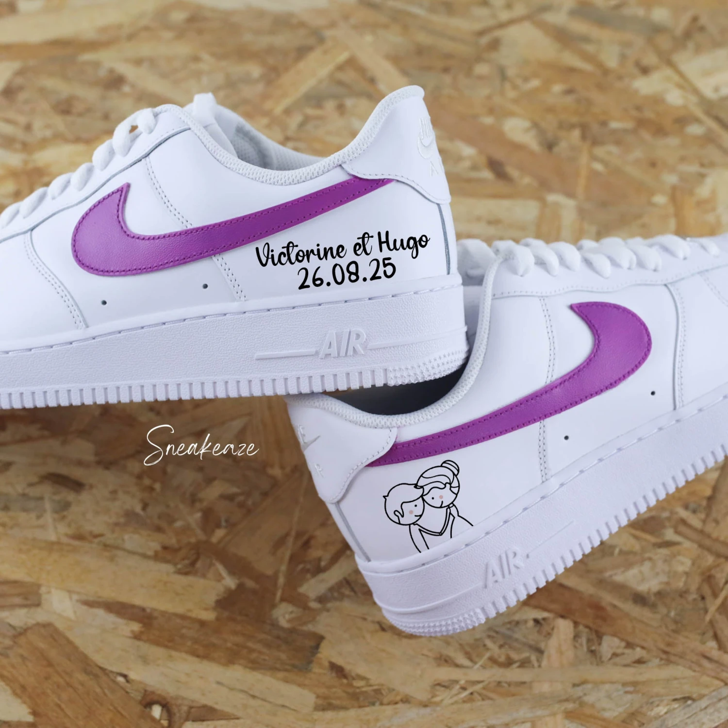 Regards Amoureux (couleur Au Choix) - Air Force 1 Custom 5 Regards Amoureux (couleur Au Choix) - Air Force 1 Custom - Image 3
