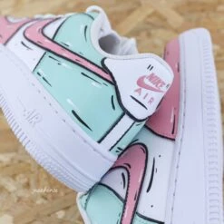 Cartoon Sketch Watermelon - Air Force 1 Custom -Sneakers Boutique 5L4A1761copie