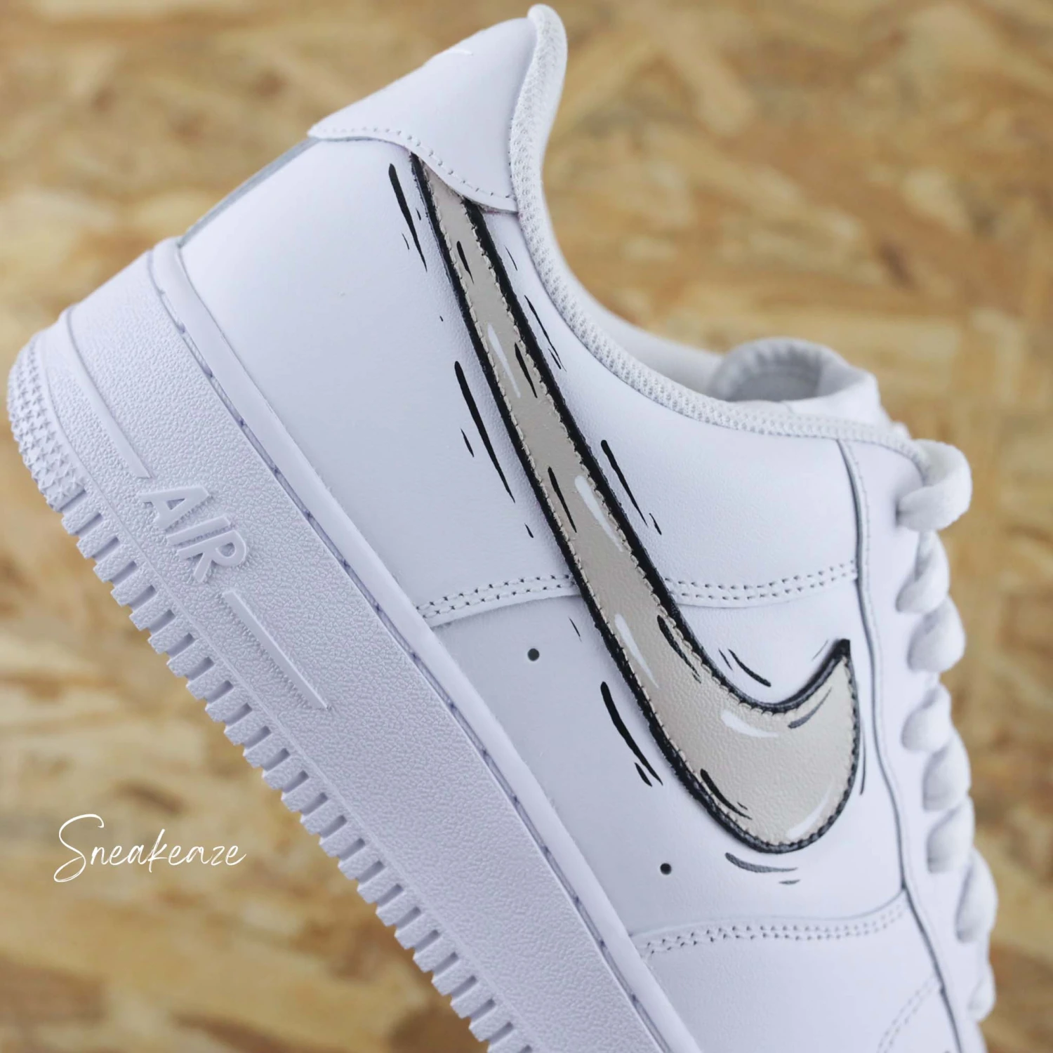 Cartoon Swoosh (couleur Au Choix) - Air Force 1 Custom Enfant 9 Cartoon Swoosh (couleur Au Choix) - Air Force 1 Custom Enfant - Image 7