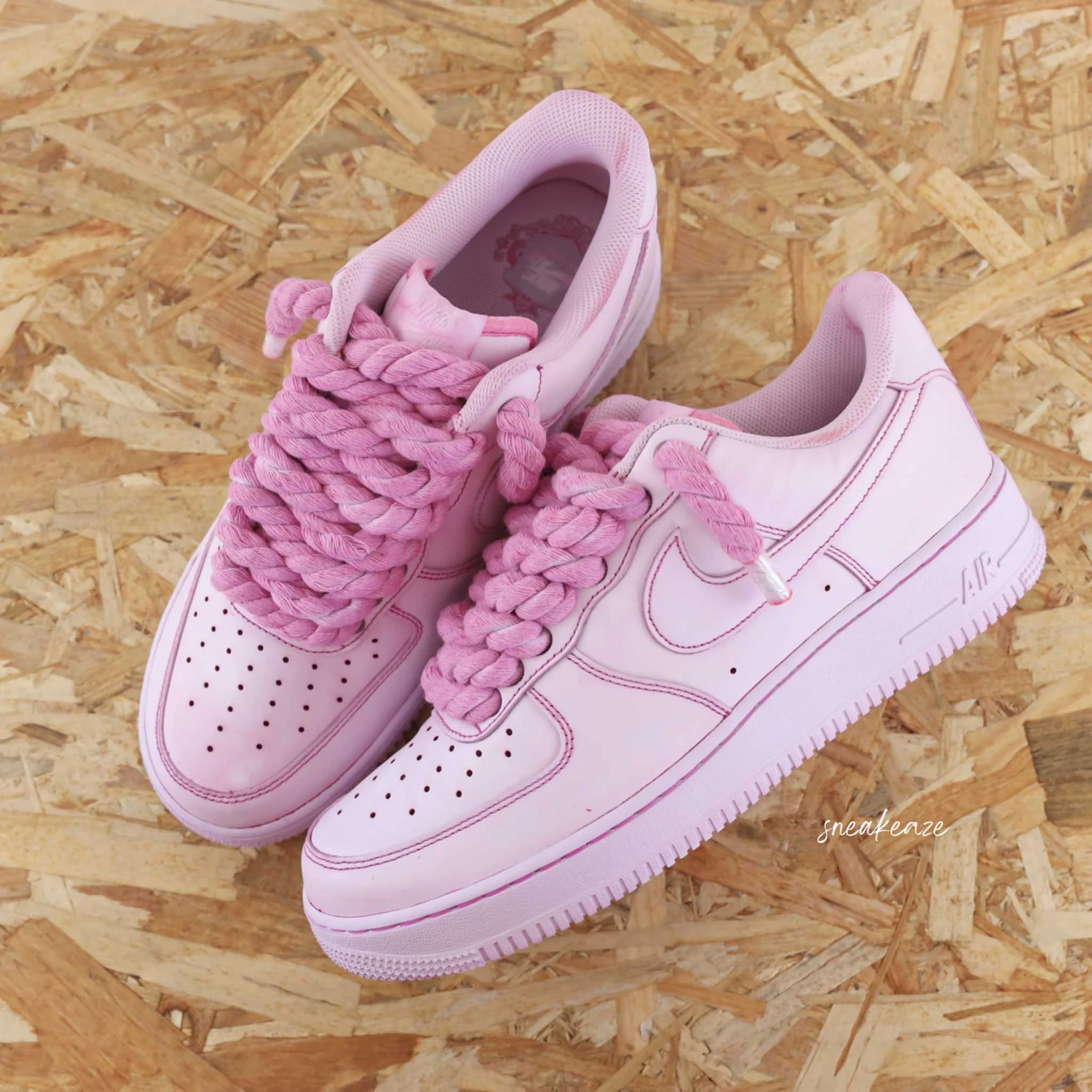 Pink Rope Laces - Air Force 1 Custom 6 Pink Rope Laces - Air Force 1 Custom - Image 4