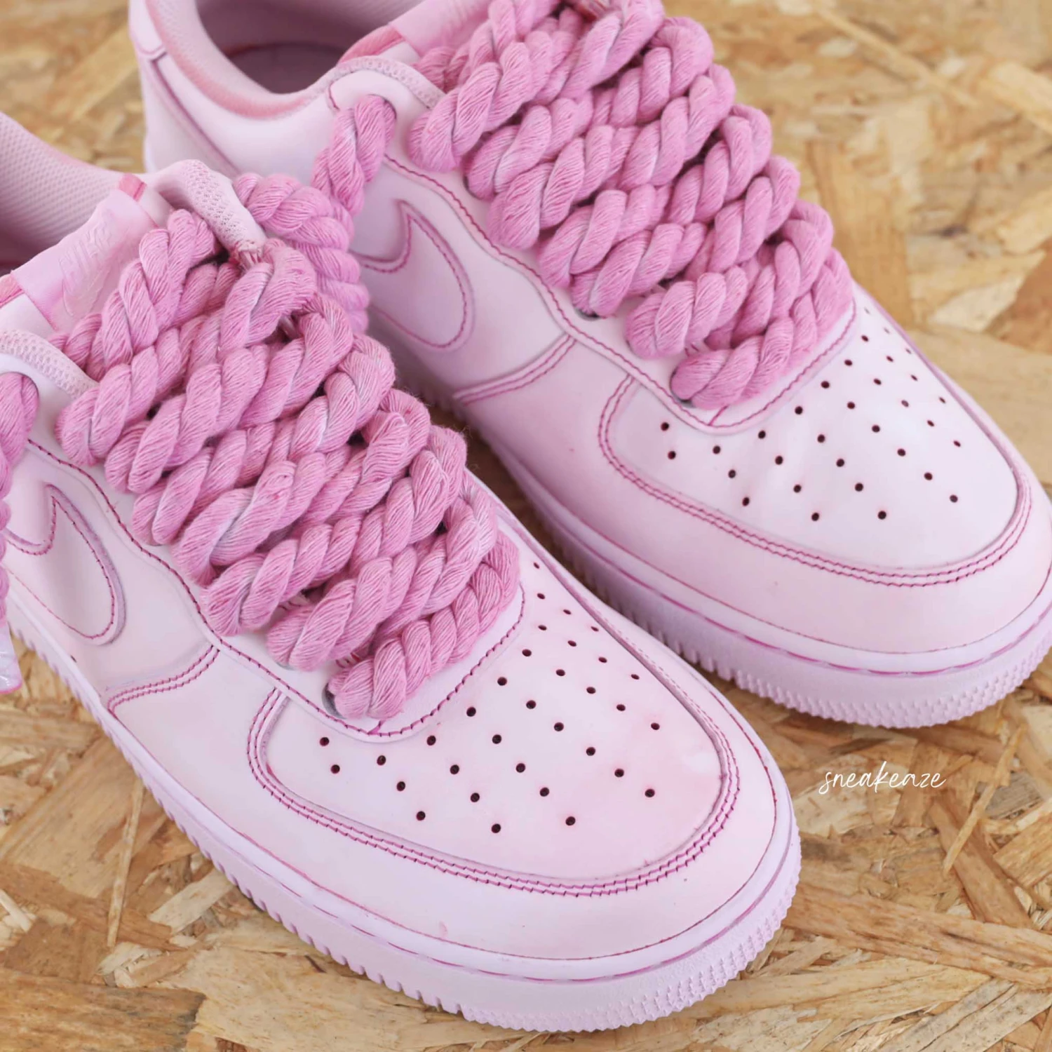 Pink Rope Laces - Air Force 1 Custom 7 Pink Rope Laces - Air Force 1 Custom - Image 5