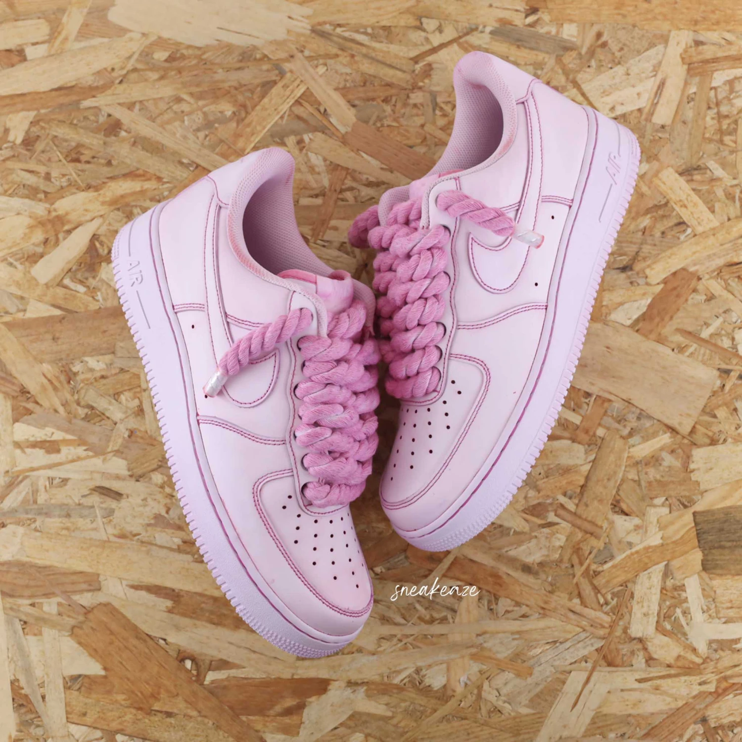Pink Rope Laces - Air Force 1 Custom 5 Pink Rope Laces - Air Force 1 Custom - Image 3