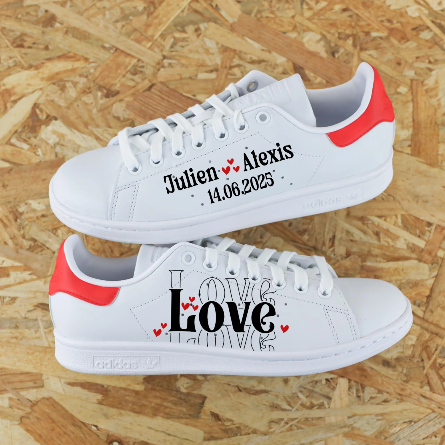 Love (couleur Au Choix)- Stan Smith Custom Mariage 6 Love (couleur Au Choix)- Stan Smith Custom Mariage - Image 4