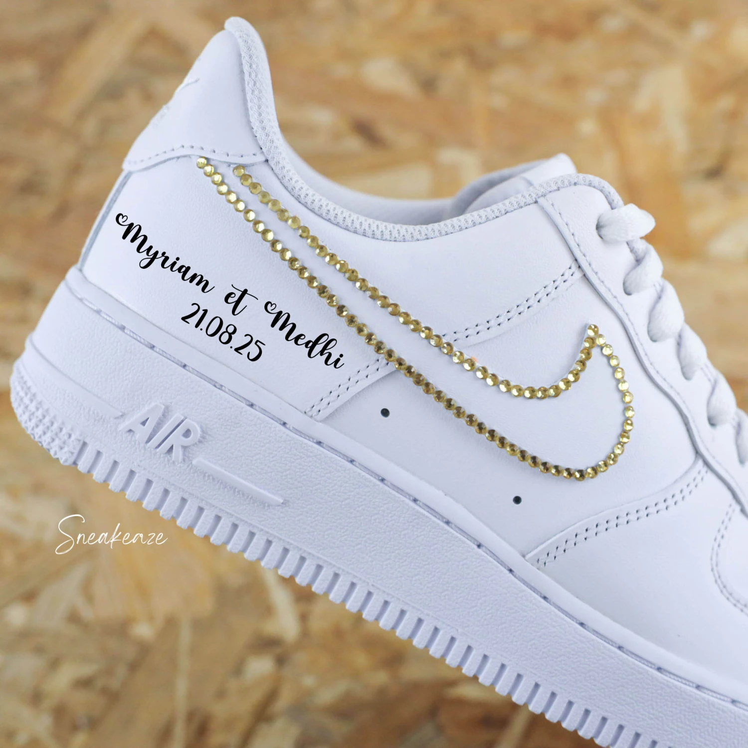 Strass Doré - Air Force 1 Custom Mariage 4 Strass Doré - Air Force 1 Custom Mariage - Image 2