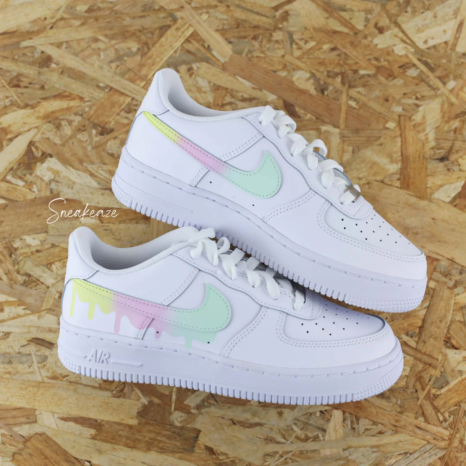 Drip Dégradé Vert Anis - Air Force 1 Custom 14 Drip Dégradé Vert Anis - Air Force 1 Custom - Image 12
