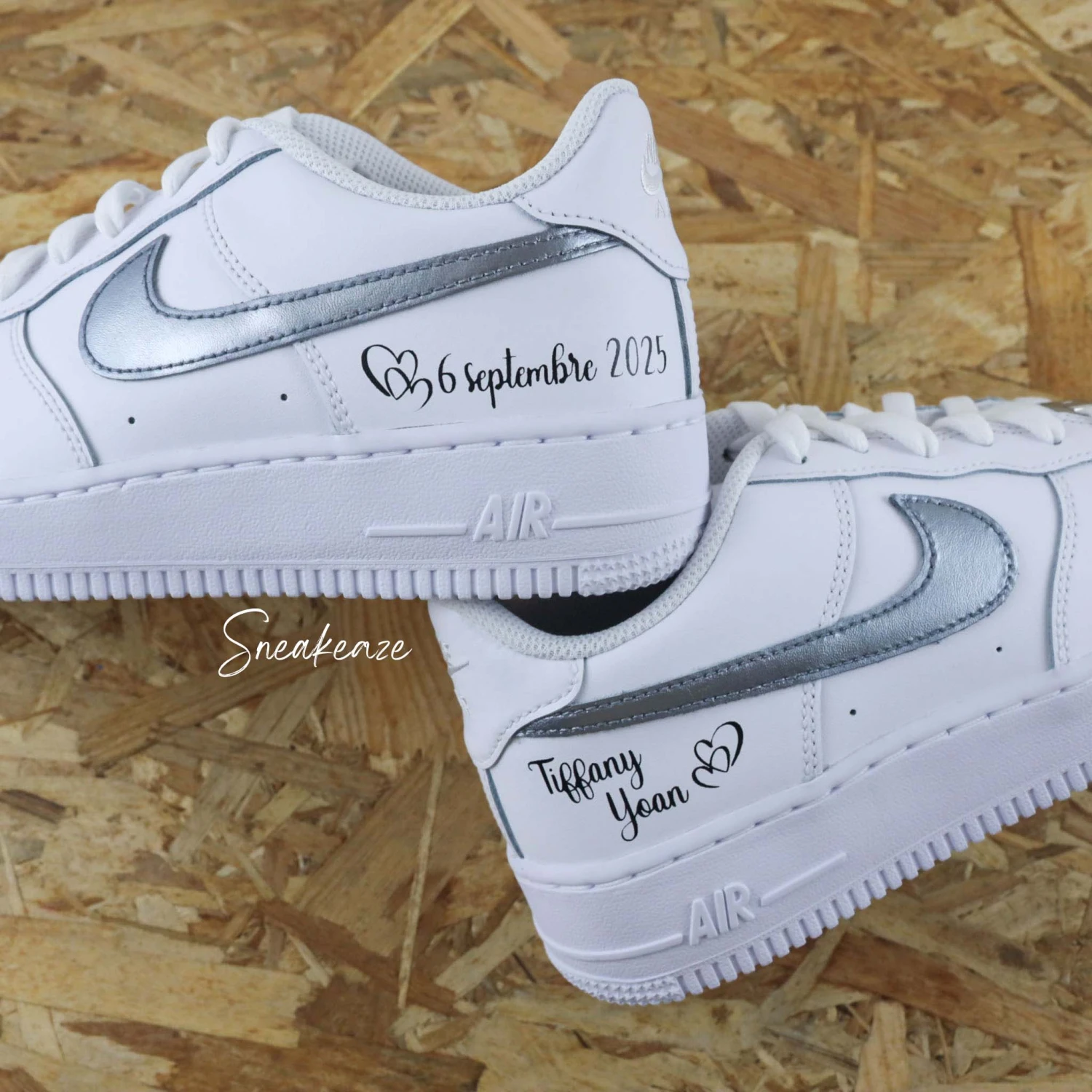 Prénoms Métallisé (couleur Au Choix) - Air Force 1 Custom 3 Prénoms Métallisé (couleur Au Choix) - Air Force 1 Custom