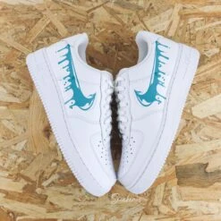 Drip Turquoise - Air Force 1 Custom -Sneakers Boutique 5L4A2339copie