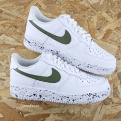 Splash Vert De Gris - Air Force 1 Custom -Sneakers Boutique 5L4A2369copie 1