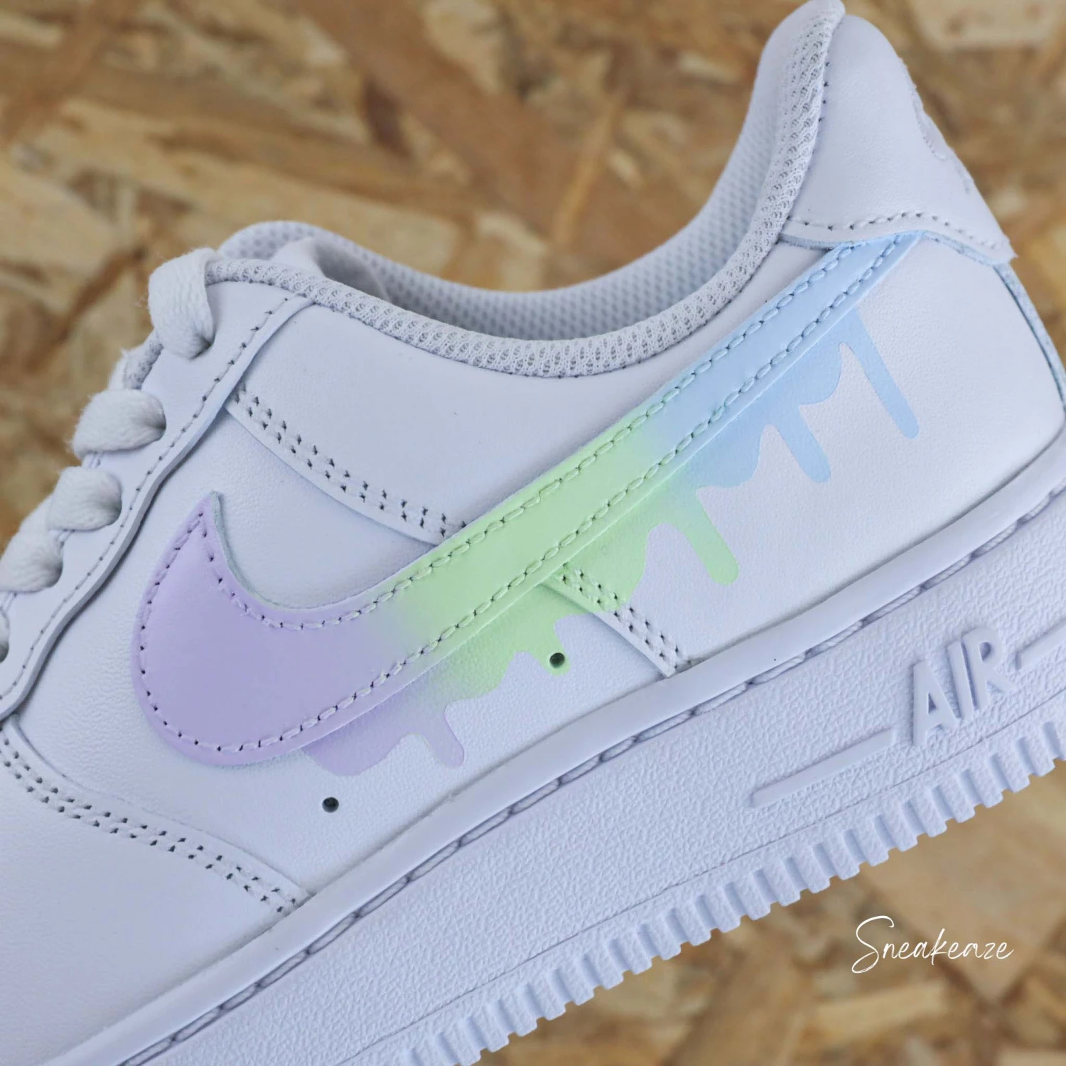 Drip Dégradé Vert Anis - Air Force 1 Custom 6 Drip Dégradé Vert Anis - Air Force 1 Custom - Image 4