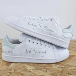 Just Married Vert Sauge - Stan Smith Custom 13 Just Married Vert Sauge - Stan Smith Custom -Sneakers Boutique 5L4A2435copie