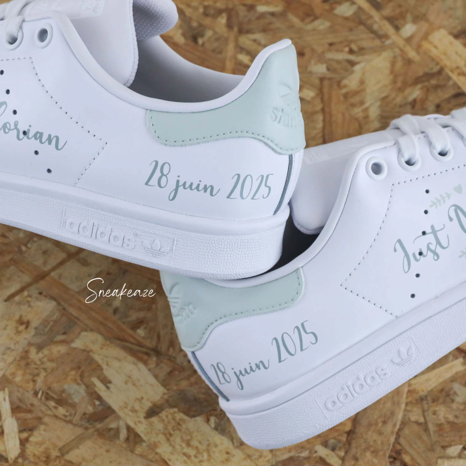Just Married Vert Sauge - Stan Smith Custom 8 Just Married Vert Sauge - Stan Smith Custom - Image 6