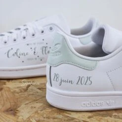 Just Married Vert Sauge - Stan Smith Custom 11 Just Married Vert Sauge - Stan Smith Custom -Sneakers Boutique 5L4A2443copie