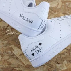 J'ai Dit Oui Beige - Stan Smith Custom Mariage 19 J'ai Dit Oui Beige - Stan Smith Custom Mariage -Sneakers Boutique 5L4A2467copie