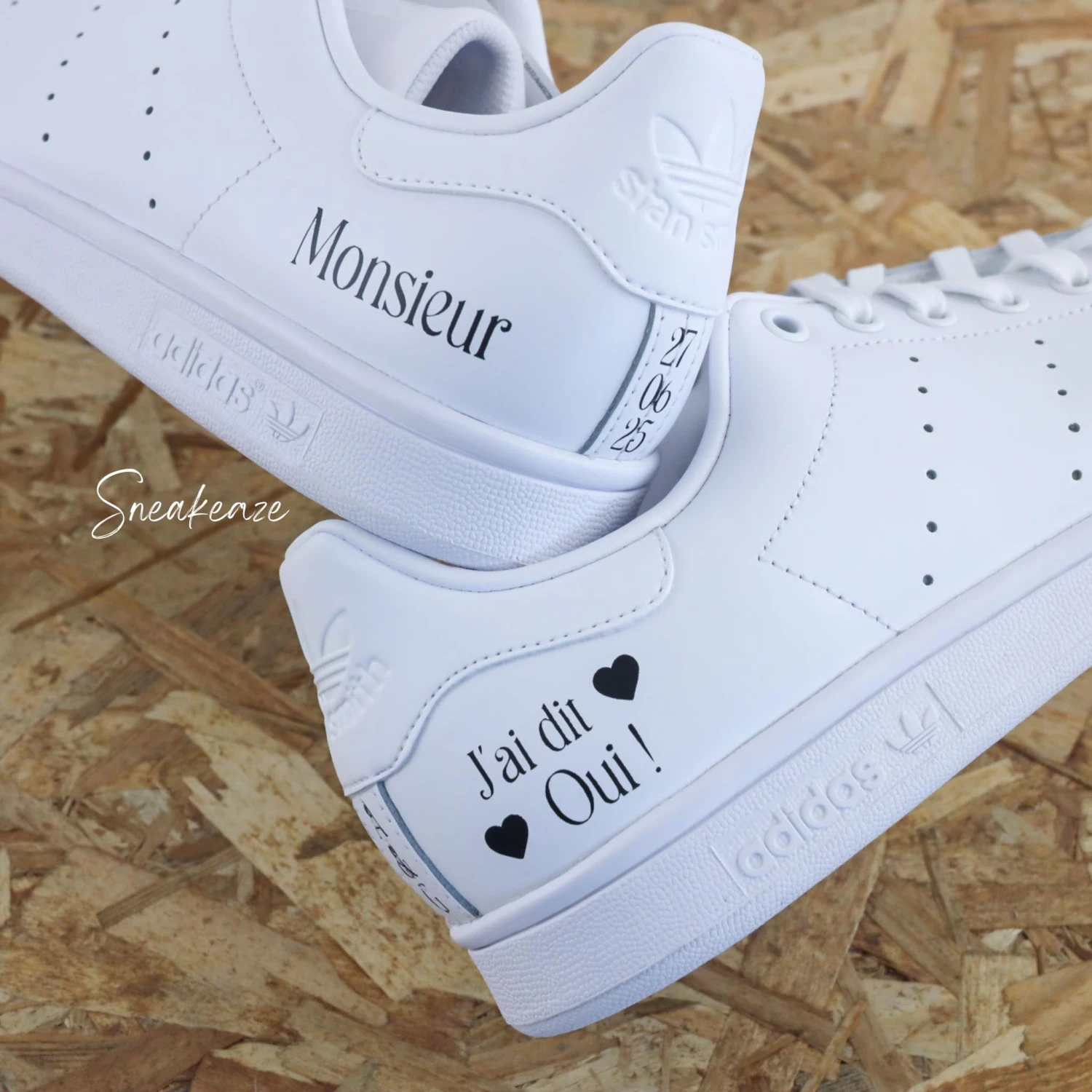 J'ai Dit Oui Beige - Stan Smith Custom Mariage 8 J'ai Dit Oui Beige - Stan Smith Custom Mariage - Image 6