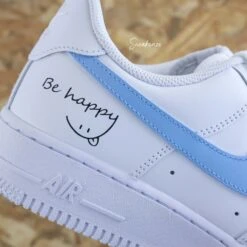 Be Happy - Air Force 1 Custom -Sneakers Boutique 5L4A2478copie