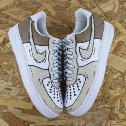 Cartoon Mocha - Air Force 1 Custom -Sneakers Boutique 5L4A2489copie