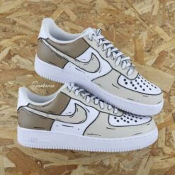 Cartoon Mocha - Air Force 1 Custom -Sneakers Boutique 5L4A2490copie