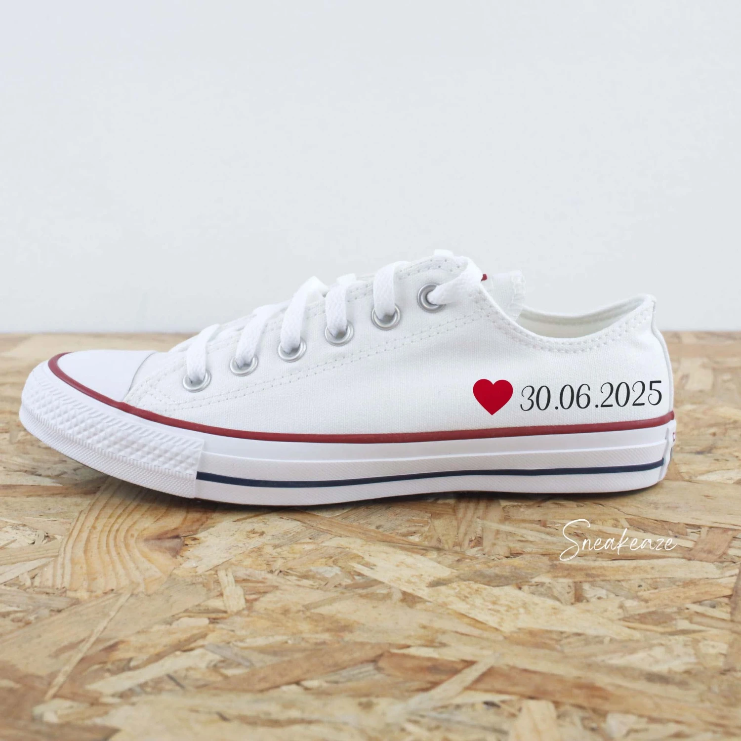 Prénoms Et Date - Converse Custom Mariage 4 Prénoms Et Date - Converse Custom Mariage - Image 2
