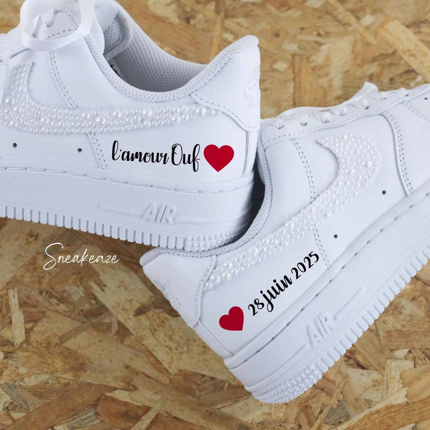 L'amour Ouf - Air Force 1 Custom Mariage 5 L'amour Ouf - Air Force 1 Custom Mariage - Image 3