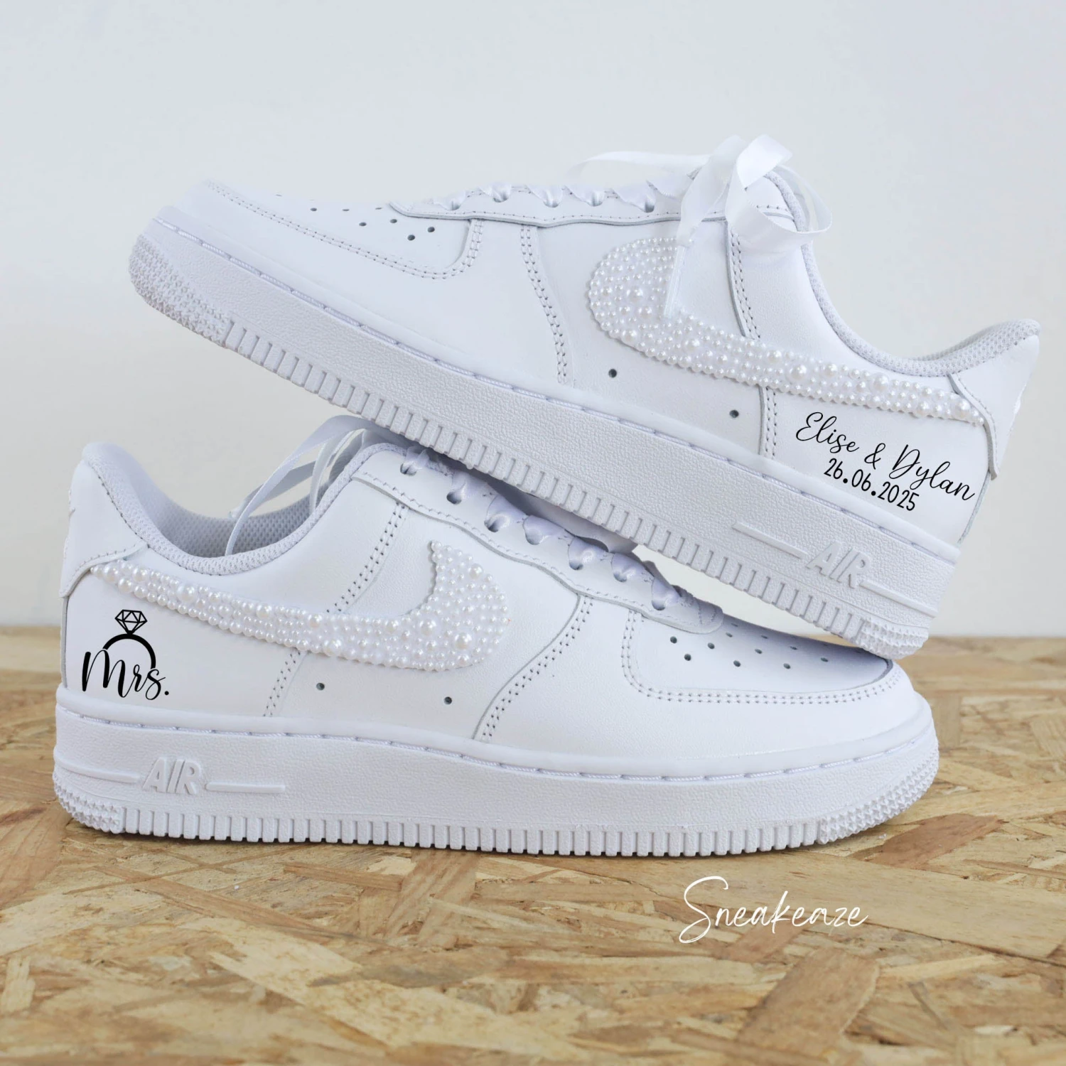 Perles Mrs - Air Force 1 Custom Mariage 5 Perles Mrs - Air Force 1 Custom Mariage - Image 3