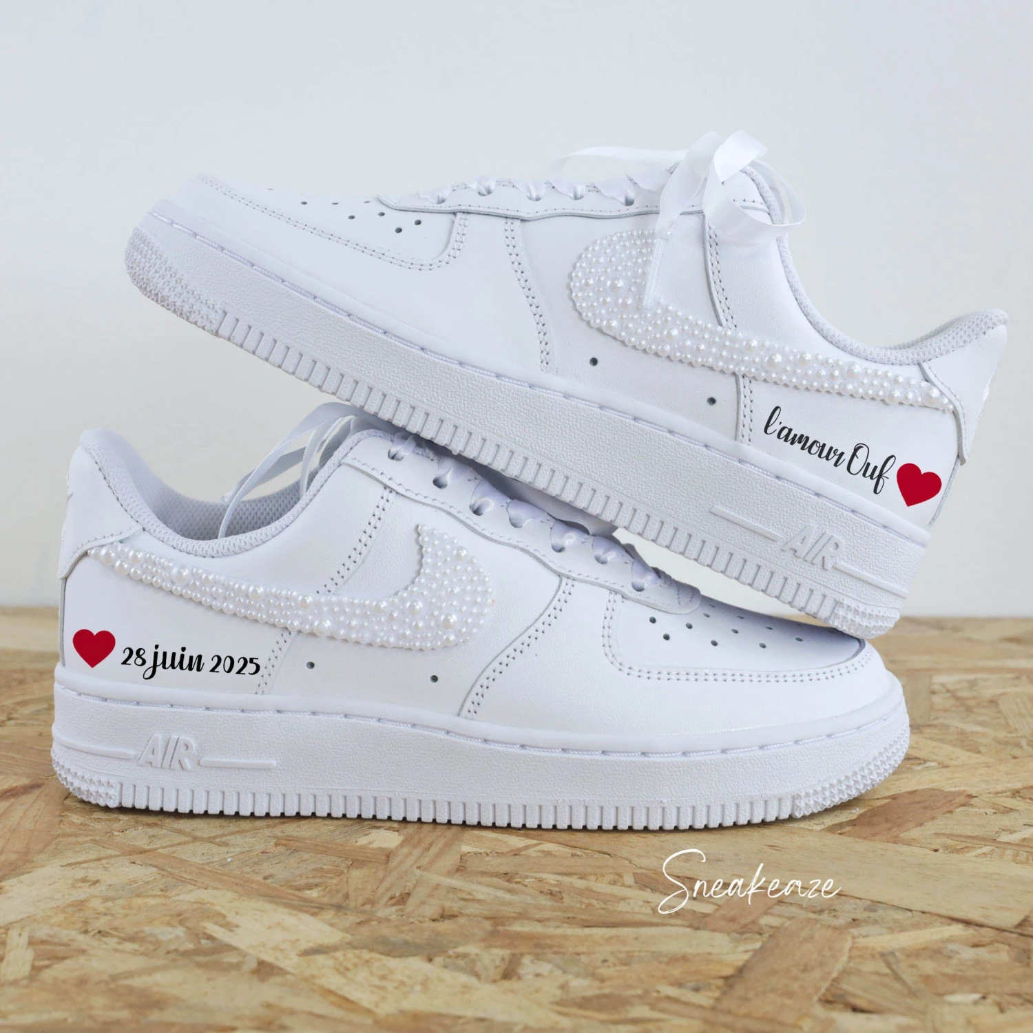 L'amour Ouf - Air Force 1 Custom Mariage 4 L'amour Ouf - Air Force 1 Custom Mariage - Image 2