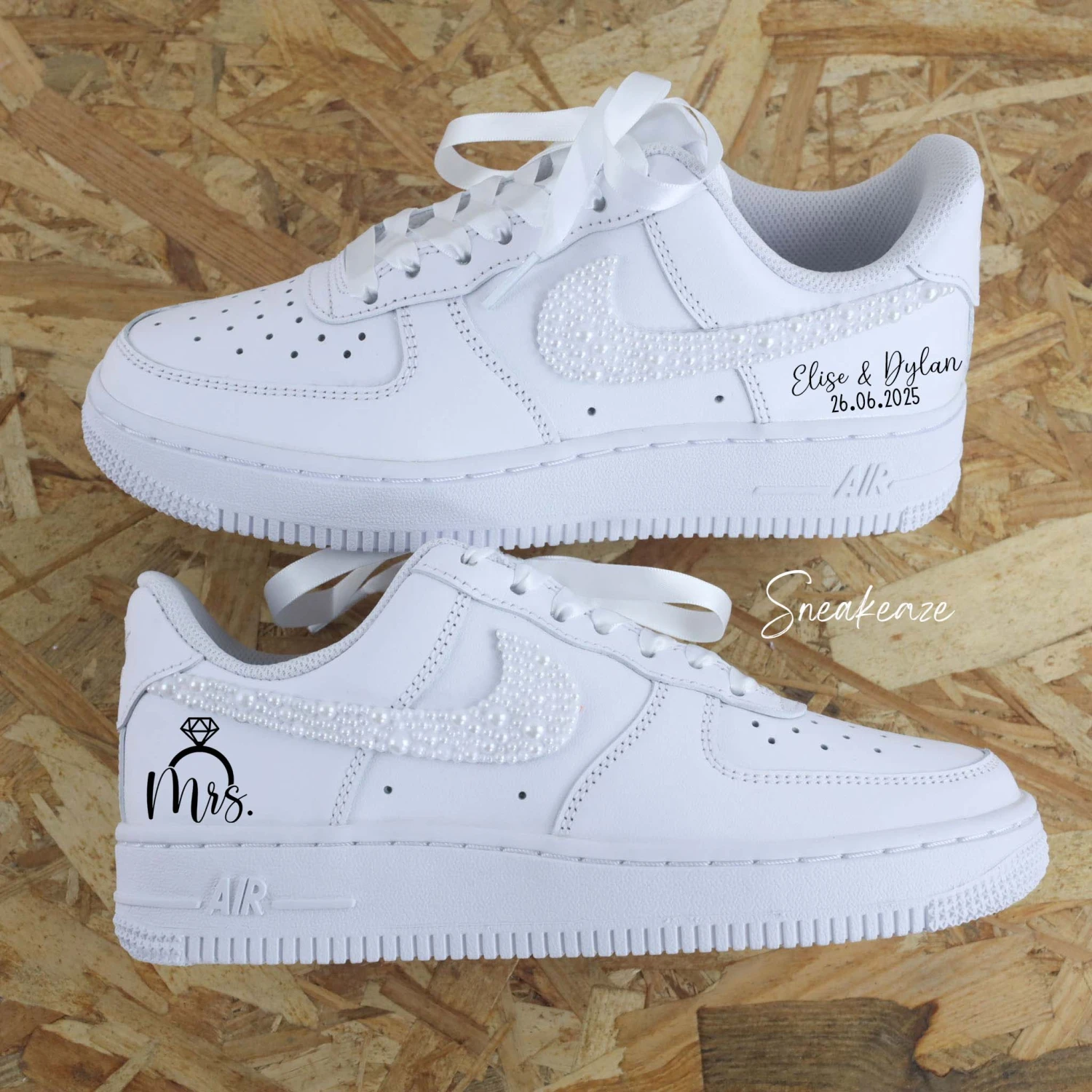 Perles Mrs - Air Force 1 Custom Mariage 4 Perles Mrs - Air Force 1 Custom Mariage - Image 2
