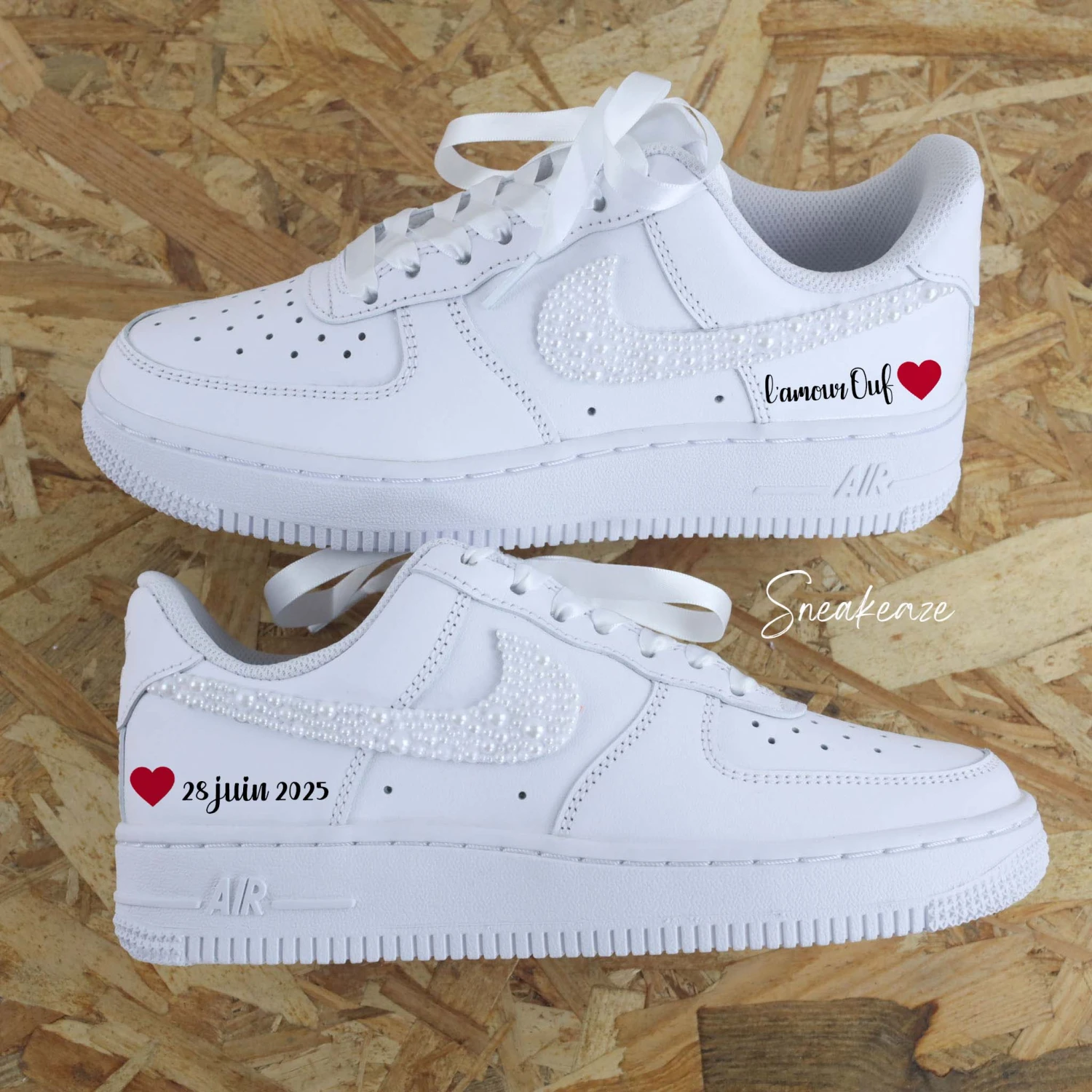 L'amour Ouf - Air Force 1 Custom Mariage 3 L'amour Ouf - Air Force 1 Custom Mariage