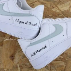 Prénoms & Just Married - Air Force 1 Custom -Sneakers Boutique 5L4A2578copie