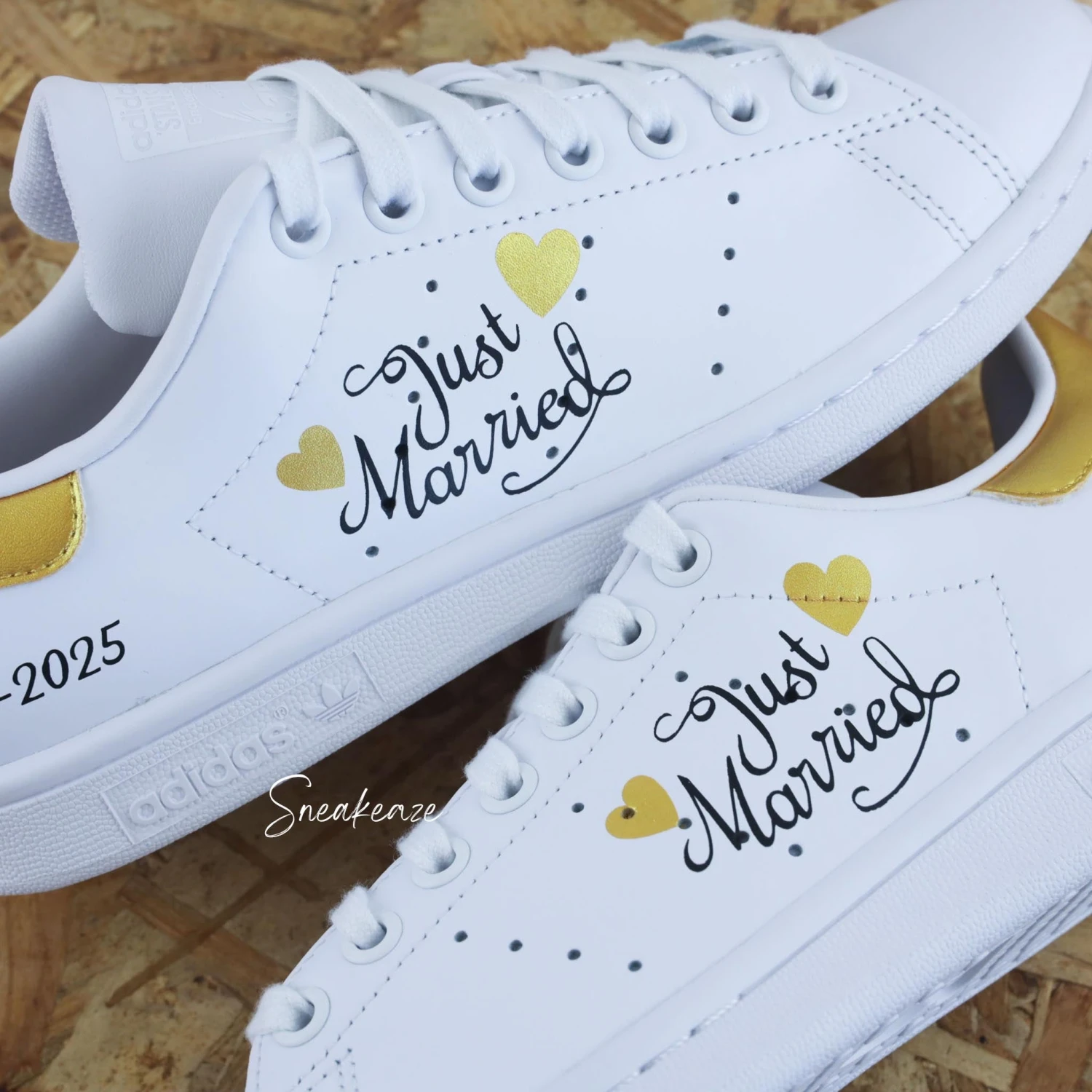Date Doré - Stan Smith Custom Mariage 7 Date Doré - Stan Smith Custom Mariage - Image 5