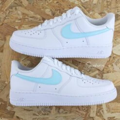 Color Swoosh Aqua - Air Force 1 Custom