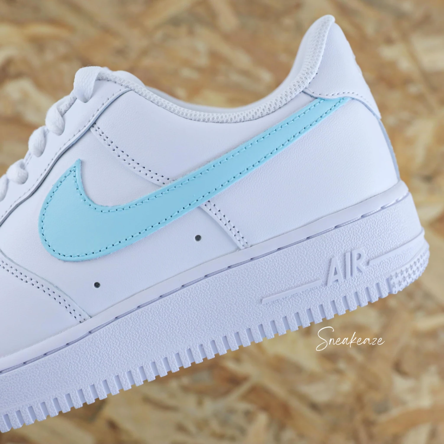 Color Swoosh Aqua - Air Force 1 Custom 5 Color Swoosh Aqua - Air Force 1 Custom - Image 3