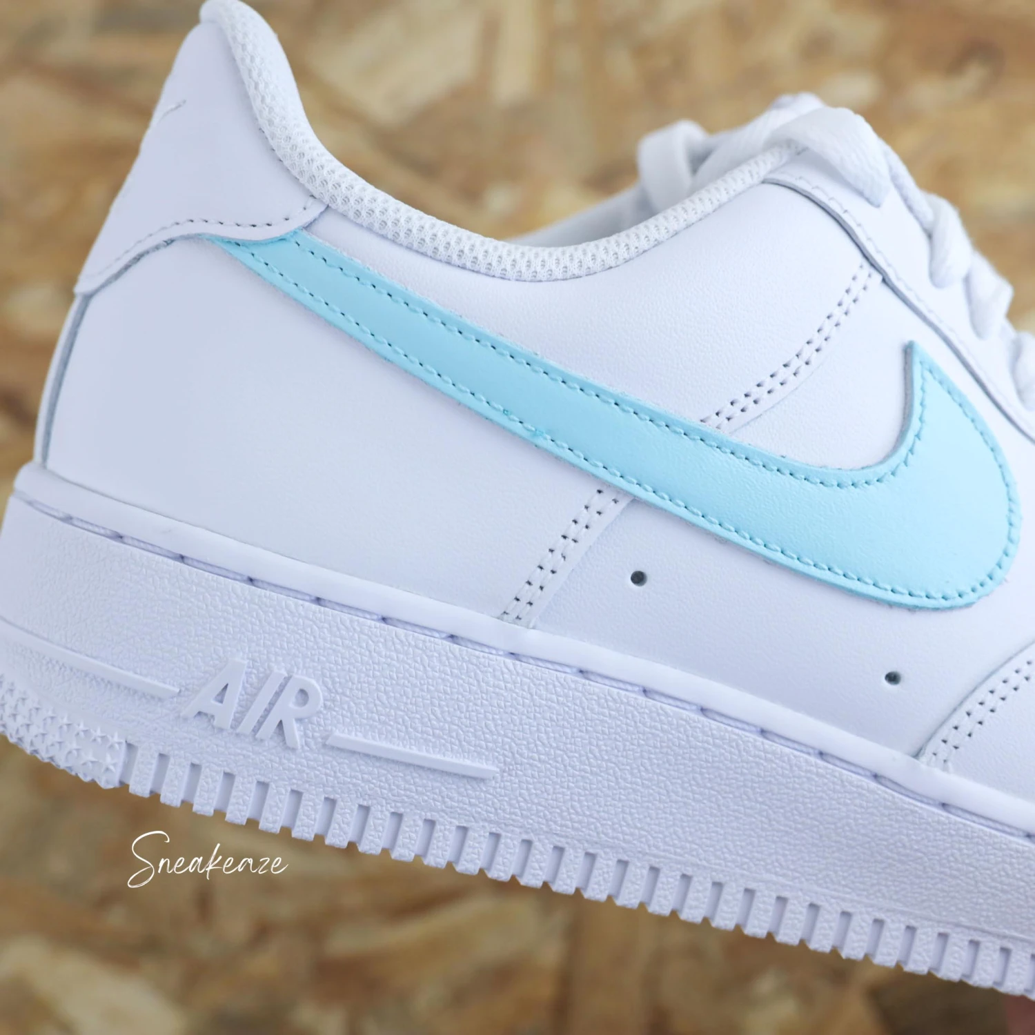Color Swoosh Aqua - Air Force 1 Custom 6 Color Swoosh Aqua - Air Force 1 Custom - Image 4