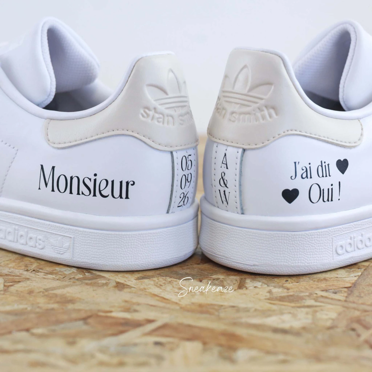 J'ai Dit Oui Beige - Stan Smith Custom Mariage 4 J'ai Dit Oui Beige - Stan Smith Custom Mariage - Image 2