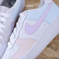 Marshmallow - Air Force 1 Custom -Sneakers Boutique 5L4A3124copie