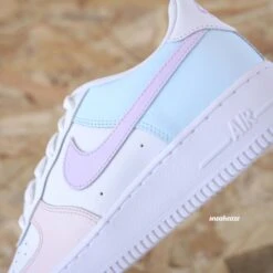 Marshmallow - Air Force 1 Custom -Sneakers Boutique 5L4A3128copie 1
