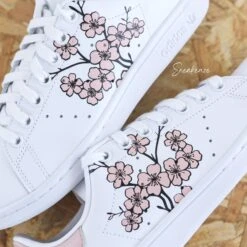 Sakura Cherry Blossom Rose - Stan Smith Custom -Sneakers Boutique 5L4A3154copie