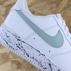 Splash Vert De Gris - Air Force 1 Custom -Sneakers Boutique 5L4A3729copie
